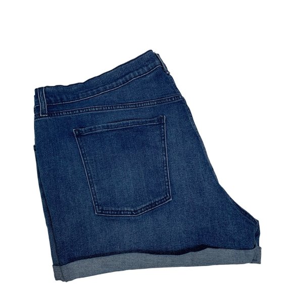 Old Navy WOW Jean Shorts Plus Sz 24 Blue Mid Rise Cuffed Denim Stretch Shortie - Picture 6 of 10